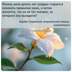 Почему жена десять лет усердно старается изменить привычки мужа, а потом...