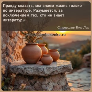 Правду сказать, мы знаем жизнь только по литературе. Разумеется, за...