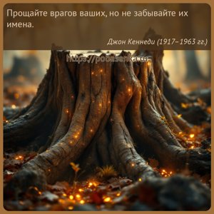Прощайте врагов ваших, но не забывайте их имена.