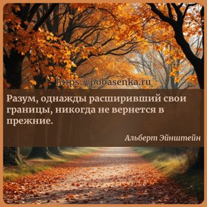 Разум, однажды расширивший свои границы, никогда не вернется в прежние.