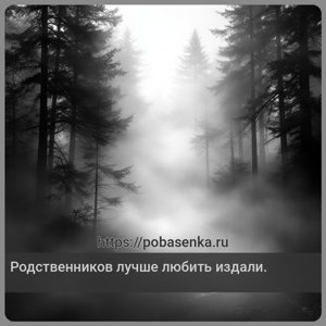 Родственников лучше любить издали.