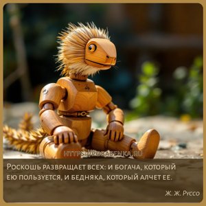 Роскошь развращает всех и богача, который ею пользуется, и бедняка,...