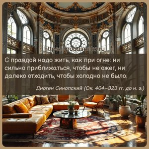 С правдой надо жить, как при огне ни сильно приближаться, чтобы не ожег,...