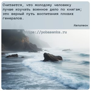 Считается, что молодому человеку лучше изучать военное дело по книгам это...