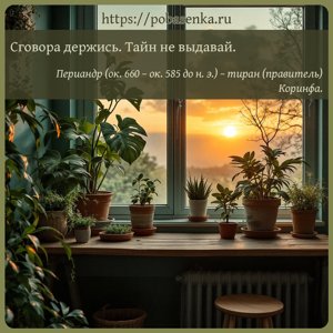 Сговора держись. Тайн не выдавай.