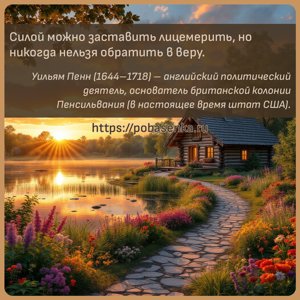Силой можно заставить лицемерить, но никогда нельзя обратить в веру.