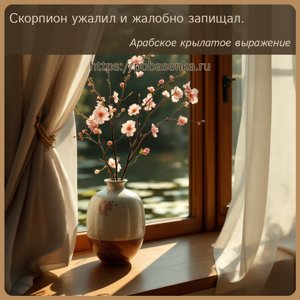 Скорпион ужалил и жалобно запищал.