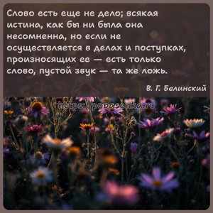 Слово есть еще не дело всякая истина, как бы ни была она несомненна, но...