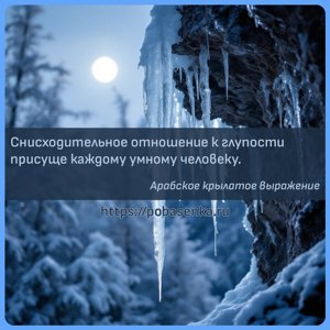 Снисходительное отношение к глупости присуще каждому умному человеку.