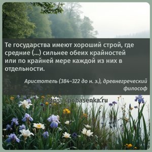 Те государства имеют хороший строй, где средние сильнее обеих крайностей...