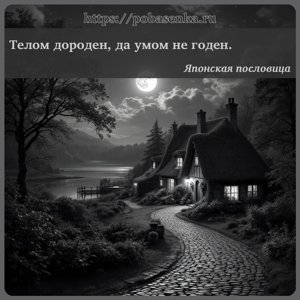 Телом дороден, да умом не годен.