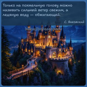Только на похмельную голову можно называть сильный ветер свежим, а ледяную...