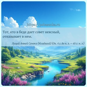 Тот, кто в беде дает совет неясный, отказывает в нем.