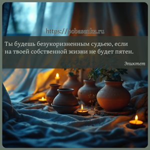 Ты будешь безукоризненным судьею, если на твоей собственной жизни не будет...