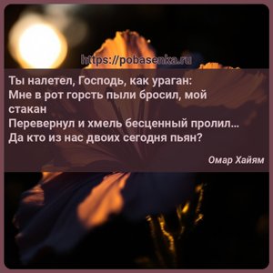 Ты налетел, Господь, как ураган Мне в рот горсть пыли бросил, мой стакан...