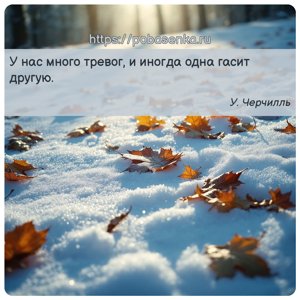 У нас много тревог, и иногда одна гасит другую.