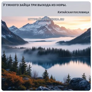 У умного зайца три выхода из норы.