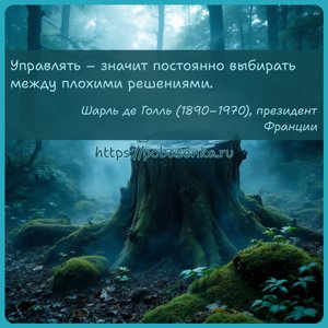 Управлять значит постоянно выбирать между плохими решениями.