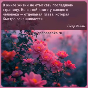 В книге жизни не отыскать последнюю страницу. Но в этой книге у каждого...