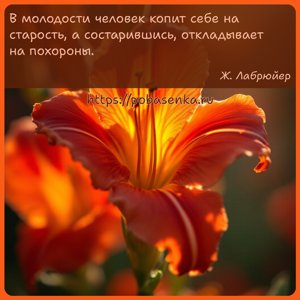 В молодости человек копит себе на старость, а состарившись, откладывает на...