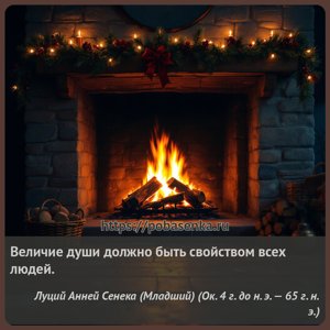 Величие души должно быть свойством всех людей.