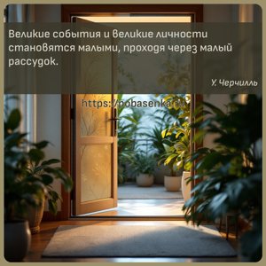 Великие события и великие личности становятся малыми, проходя через малый...