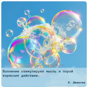 Волнение стимулирует мысль и порой тормозит действие.