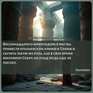 Восемнадцатого фрюктидора я мог бы привести итальянскую армию в Париж и...