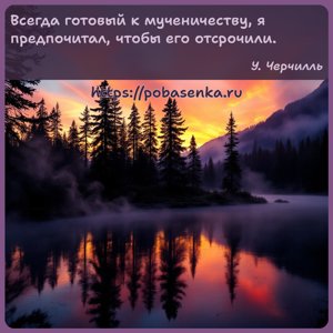 Всегда готовый к мученичеству, я предпочитал, чтобы его отсрочили.