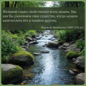 Желание славы свойственно всем людям. Мы как бы умножаем свое существо,...